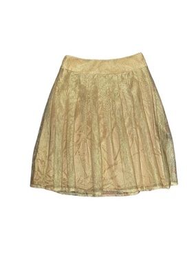 Kay Unger Vintage Gold Metallic Skirt Size 8